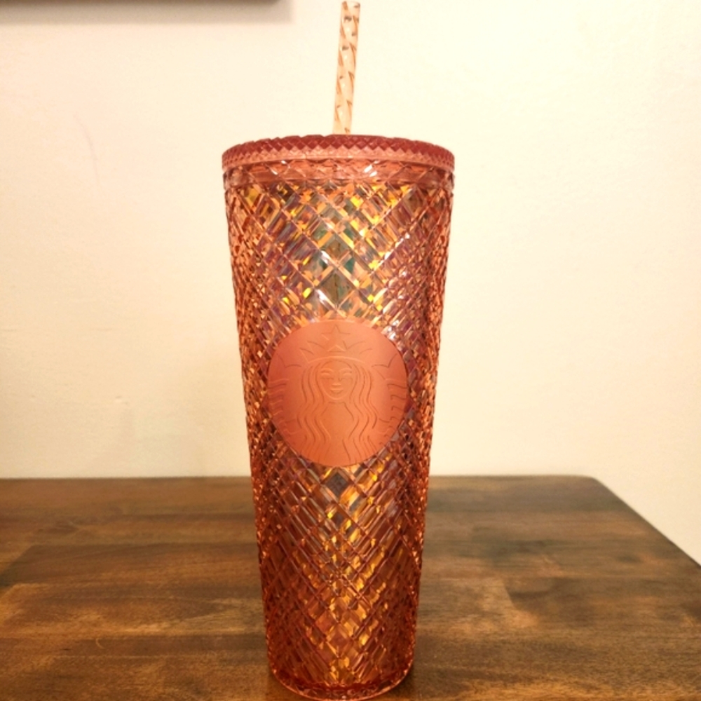 Starbucks Rose Gold Jeweled Tumbler